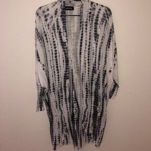 Blue tie dye cardigan